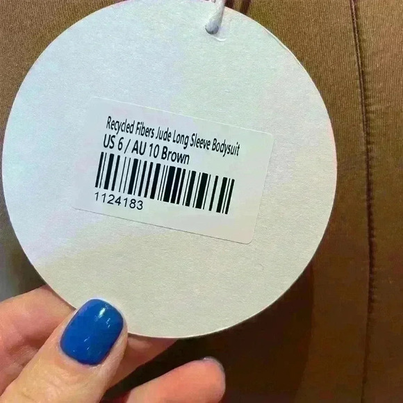 NWT Princess Polly LONG SLEEVE BODYSUIT BEIGE 6 - Picture 13 of 15